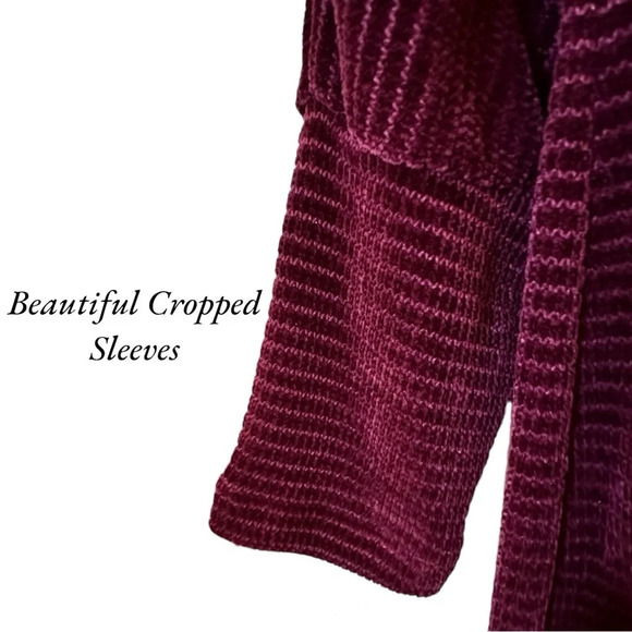 NWT Women’s Long Sleeved Midi  Sweater Dress Side Splits A Line - Picture 4 of 6